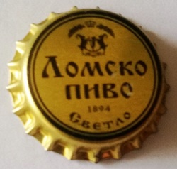 Ломско пиво. 1894. Escudo chivos, copa de cerveza