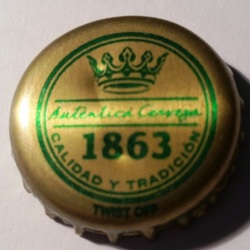 Auténtica cerveza 1863 Calidad y tradición. Twist Off Corona